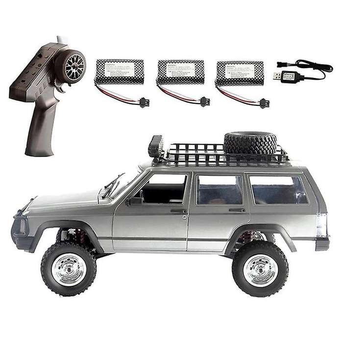 MN78 RC Car 1/12 2.4G Full Scale 4WD Climbing Car Remote Control Toy Off-Road Vehicle Car,Grey 3 Ba