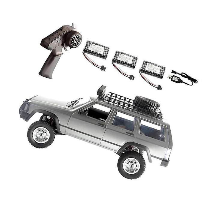 MN78 RC Car 1/12 2.4G Full Scale 4WD Climbing Car Remote Control Toy Off-Road Vehicle Car,Grey 3 Ba