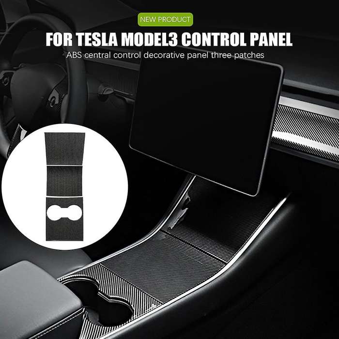 Model 3 Car Central Control Panel Protective Patch for Model 3 2019-2020 Carbon Fiber Panel Interior