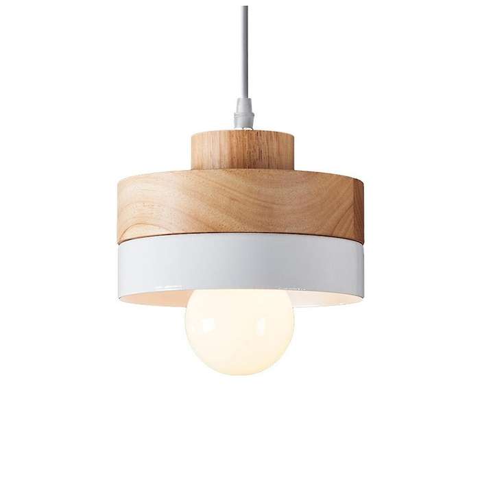 Modern Wooden Pendant Ceiling Light Nordic Round Square Suspension Hanging Light Fixture for Cafe Ba