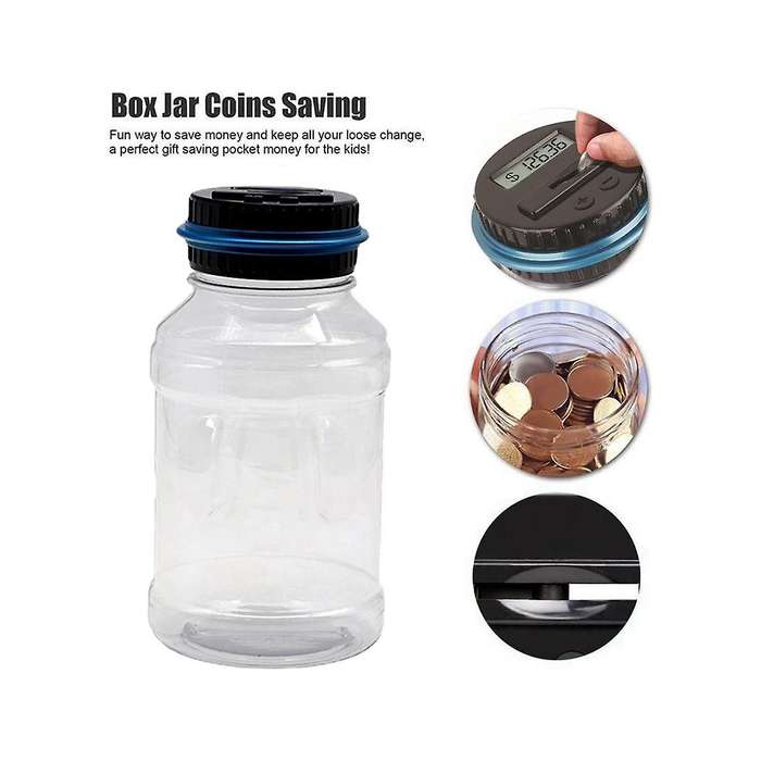 Money Depository - Money Savings Counter Clear Digital Bank Lcd Counting Money Jar Change Gift For