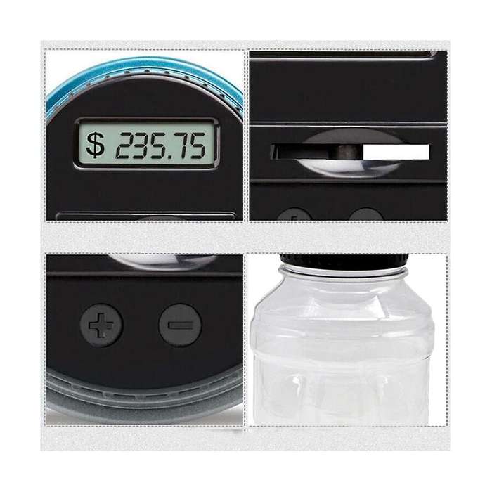 Money Depository - Money Savings Counter Clear Digital Bank Lcd Counting Money Jar Change Gift For