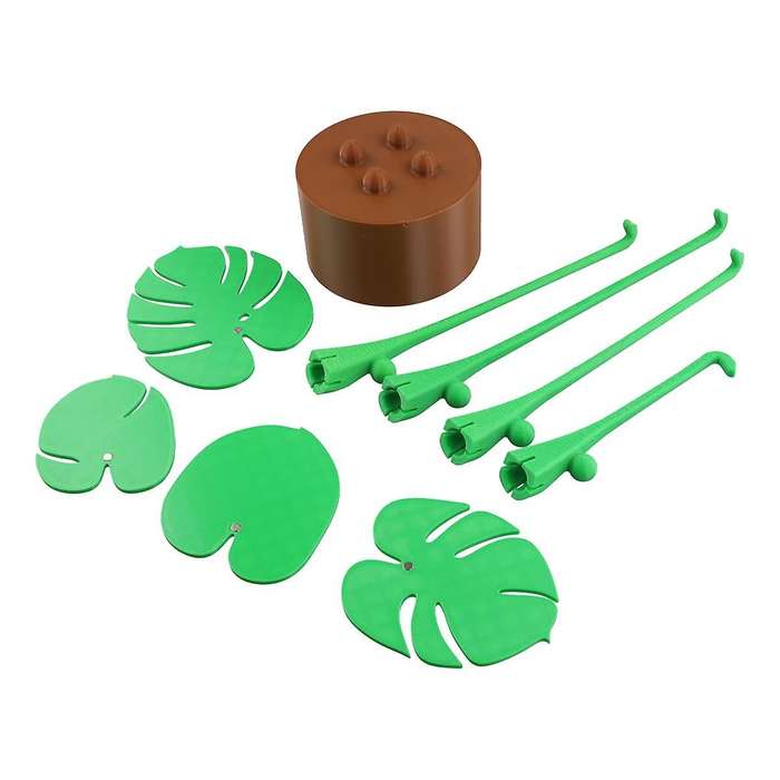 Monstera Plant - Coaster Set - 3D Printed - Leaves Attached with Magnets Fake Monstera Plant A