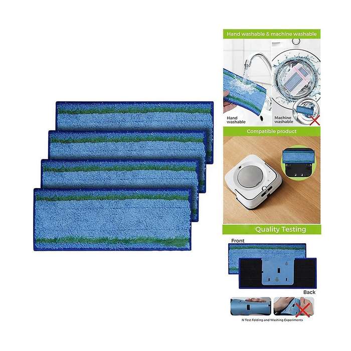 Mop Pad Accessories for Jet M6 Series Ultimate Robot Mop,washable and Reusable Robot Wet Mopping Pad