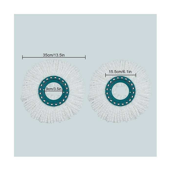Mop Replacement for Clean Twist Disc Mop Systemes Replacement Microfibre, Suitable for All Floor Typ