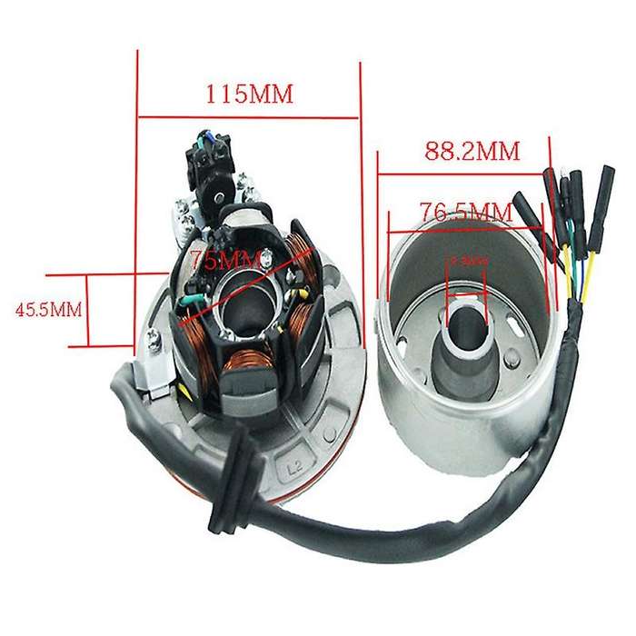 Motor Kit Stator Rotor Kit for 150Cc 160Cc Engine Pit Dirt Bike Aluminum Alloy Stator Rotor Coil