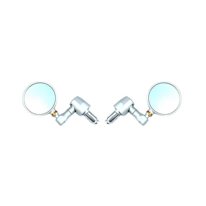 Motorbike Reflector Round Classic Retrofit Blue Anti- Rear View Mirror for Handlebar Inner Diameter