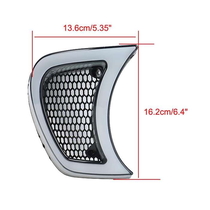 Motorbike12v Led Headlights for Road Glide After Turn Signal Light Ventilation Grille Light Daytime