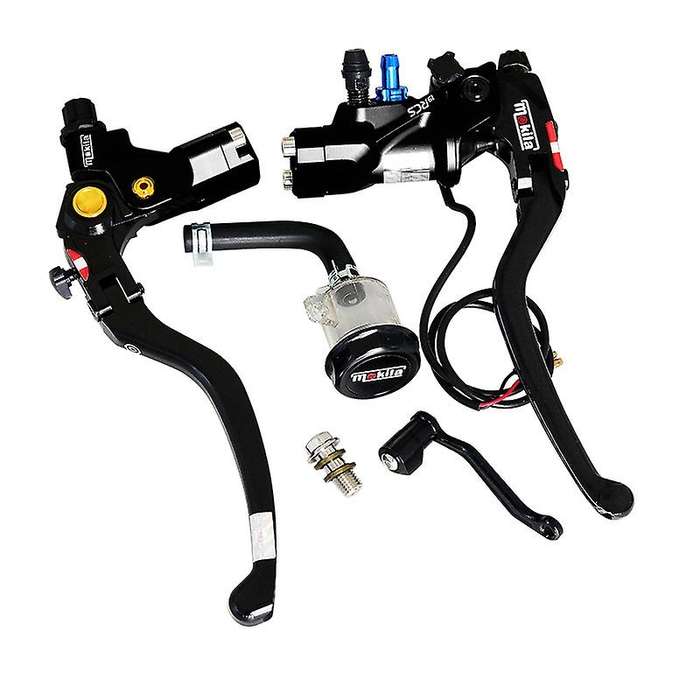 Motorcycle 22mm Brake Pump Cable Clutch Lever Master Cylinder Hydraulic Pump Tank for Black