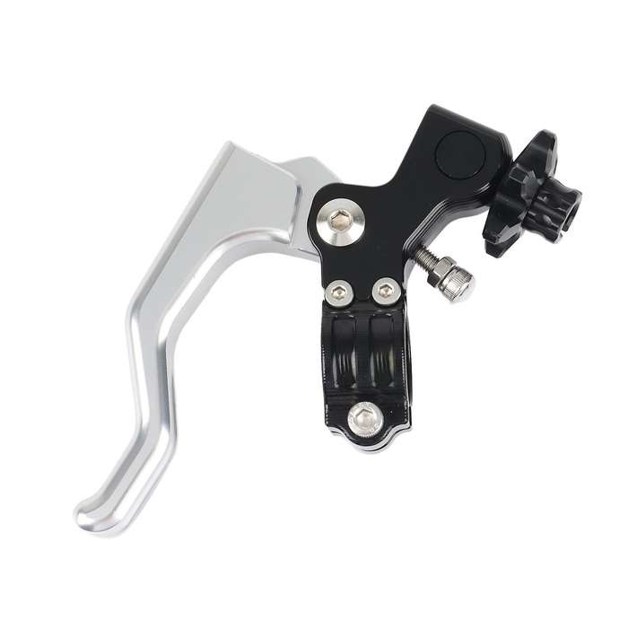 Motorcycle 22mm Stunt Clutch Lever Short Performance Cable Easy Pull Left Lever for Grom RM125(Silve