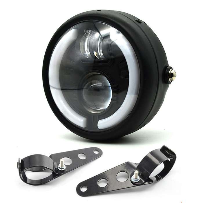Motorcycle 5.75Inch LED HeadLight with Turn Signal Light Daytime Running Light for Retro CG125
