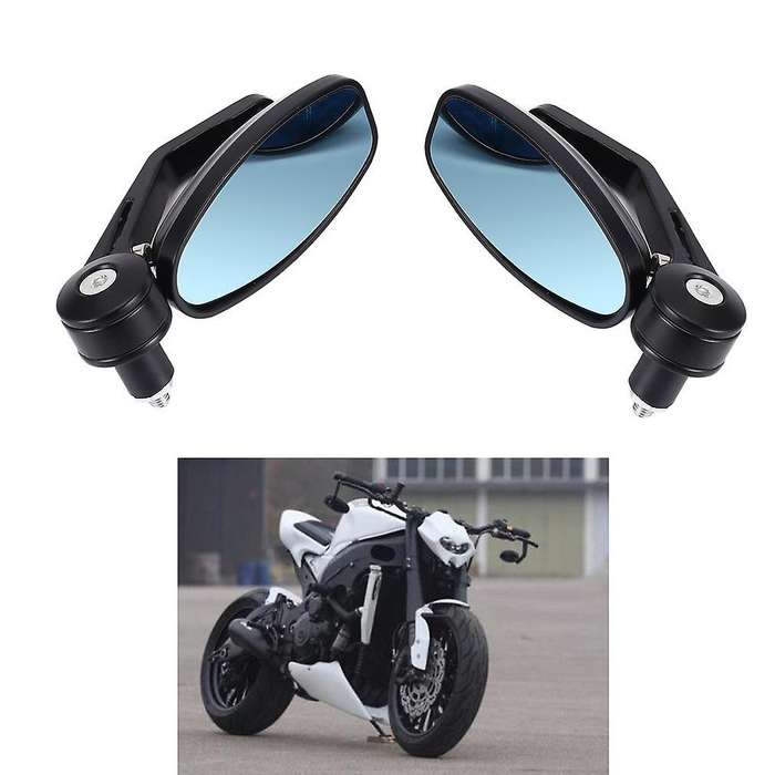 Motorcycle 7/8 Inch Handle Bar End Rearview Side Mirrors Universal Fit for for