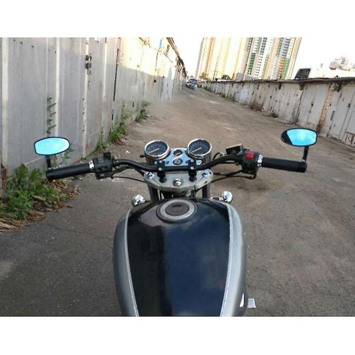 Motorcycle 7/8 Inch Handle Bar End Rearview Side Mirrors Universal Fit for for