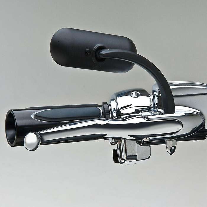 Motorcycle 8mm&10mm Mini Oval Mirrors Motorcycle Retro Rearview Mirror Black