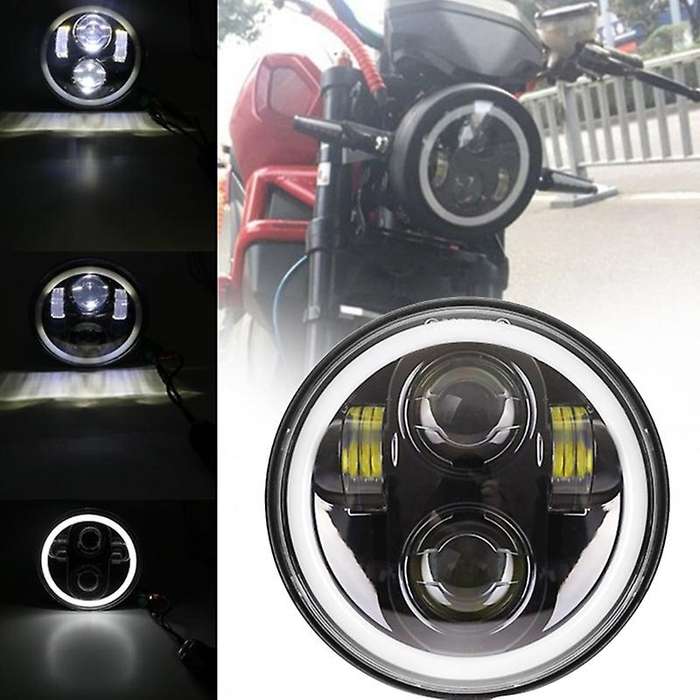 Motorcycle Accessories Headlight Fog Light Waterproof 5.75 Inch LED Headlight Bulb Light Kit Set for