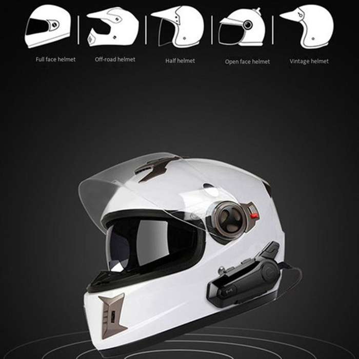 Motorcycle Bluetooth Helmet Intercom Universal Interphone Headset B