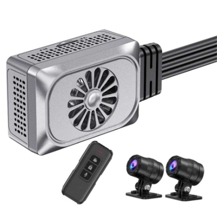 Motorcycle Camera WiFi No Screen Ultra HD 2K + 2K GPS Motocycle DVR 1440P Dual Lens Waterproof Moto