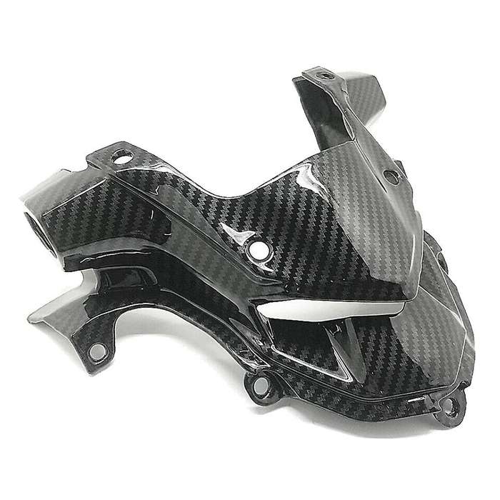 Motorcycle Carbon Fiber Front Fairing Aerodynamic Headlight Upper Top Cover Beak Nose for Z900 2017-