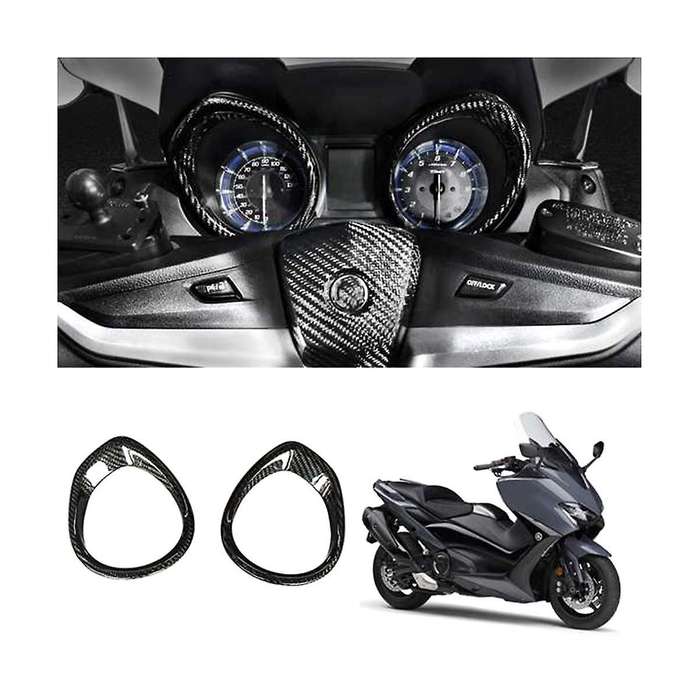 Motorcycle Carbon Fiber Speedometer & Tachometer Ring Cover Trim for TMAX 530 2017 2018 2019 TMAX 56