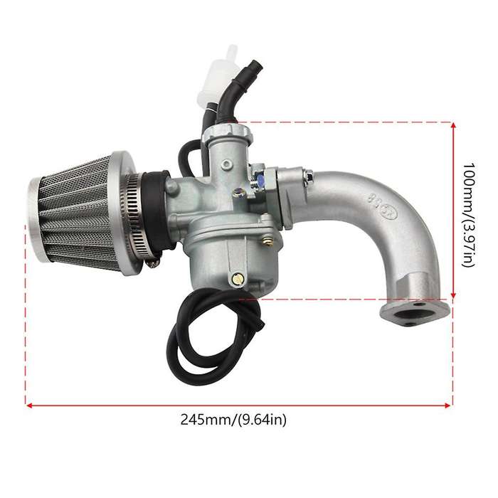 Motorcycle Carburetor Suitable for ATV 110Cc 125Cc PZ22 22mm Carburetor Intake Pipe Air Filter