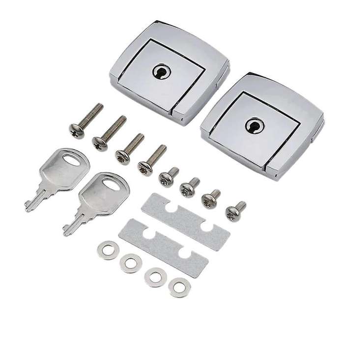 Motorcycle Chrome Tour Pack Pak Latch Cover Kits for Touring Ultra Glide Road 88-13