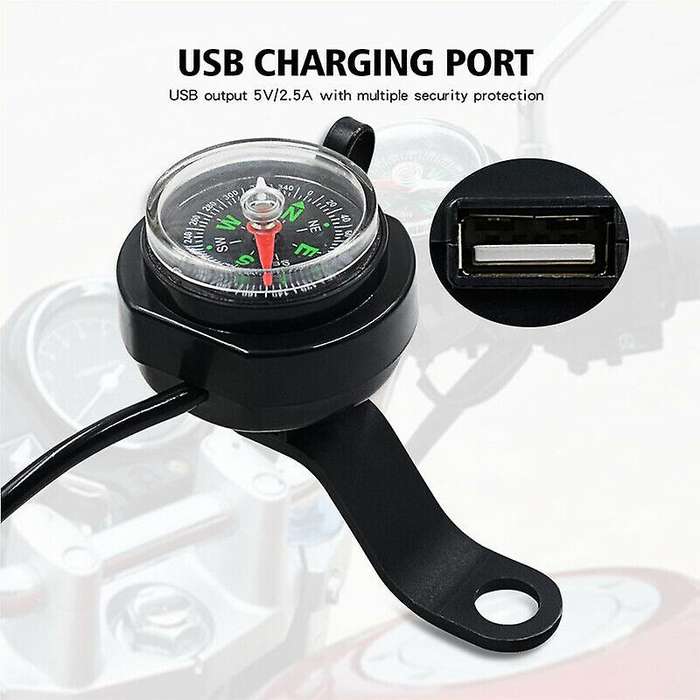 Motorcycle Compass Charger Usb Waterproof Navigation Fast Charging Waterproof