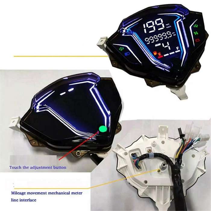 Motorcycle Digital Odometer Instrument Modification Refit Automatically Adjust for SRL115 FI / LAGEN