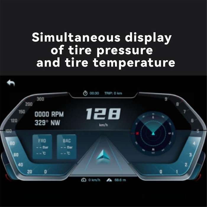 Motorcycle Dvr Driving Recorder Motorcycle Carplay, Car Recorder Tire Pressure Monitoring, 5-Inch I