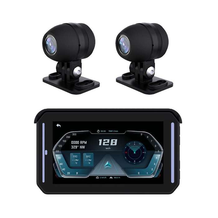 Motorcycle Dvr Driving Recorder Motorcycle Carplay, Car Recorder Tire Pressure Monitoring, 5-Inch I