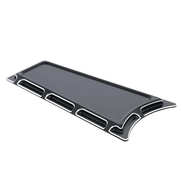 Motorcycle Edge Cut CNC Billet Dash Insert Tank Cover for FLHS Road Glide Glide 1989-2007 Black