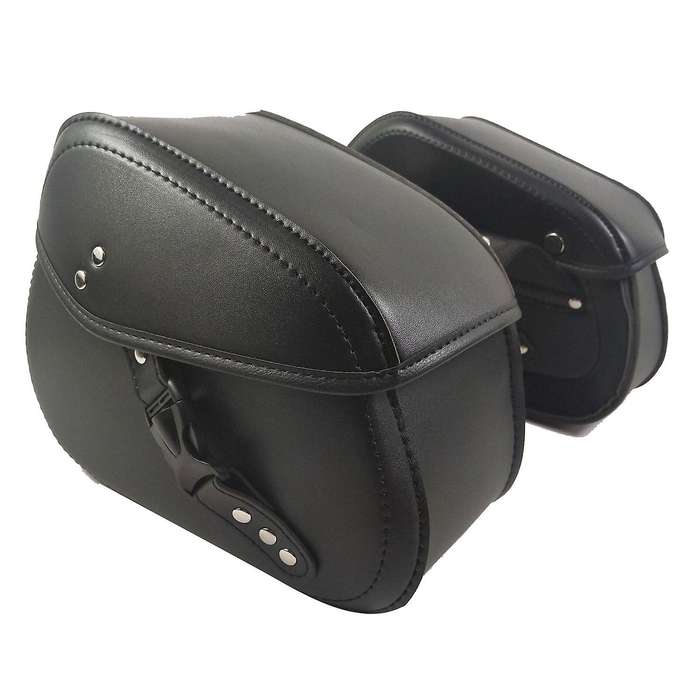 Motorcycle E-Bike Mini Small Side Bag Hanging Bag Luggage Saddle Bags PU Leather Universal Backpack