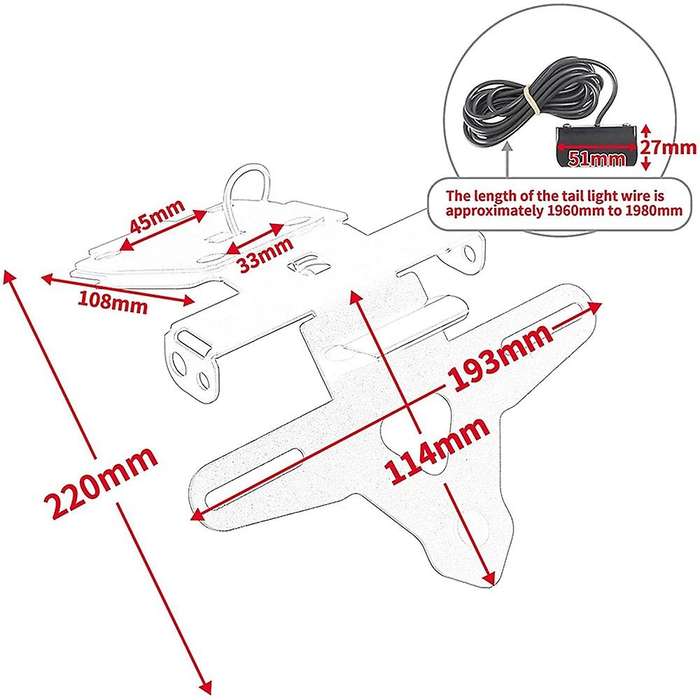 Motorcycle Eliminator Rear License Plate Bracket Holder for GSX-S1000 GSX-S1000F GSX-S750
