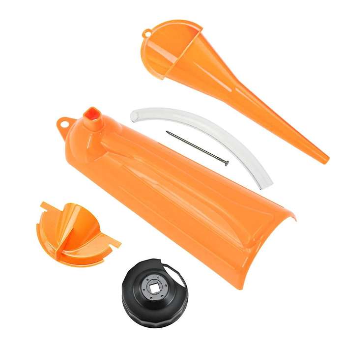 Motorcycle Filter Primary Oil Stuffing Funnel Waste Oil Diversion Kit