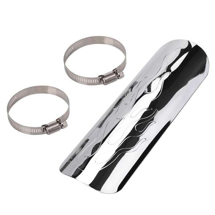 Motorcycle Flame Exhaust Muffler Pipe Heat Insulation Shield Insulation Cover for Chopper Thermal Si