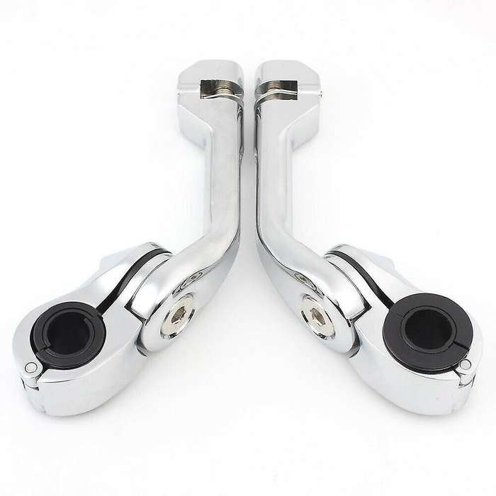 Motorcycle Footpeg Clamp 1-1/4inch 32mm Foot Rests Footpeg Long Angled Highway Engine Guard for Glid