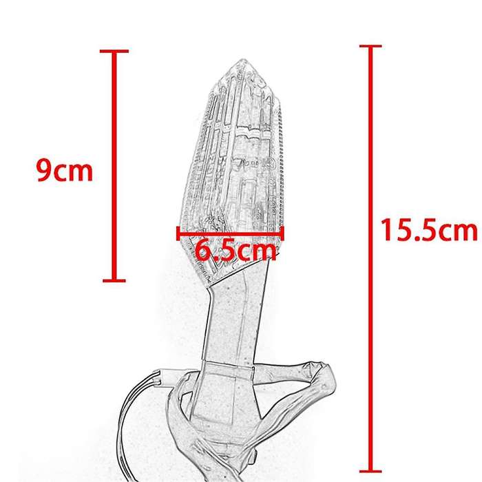 Motorcycle Front and Rear Turn Signal Light Indicator Blinker for 250 300 600 Z1000 ER-6N,B