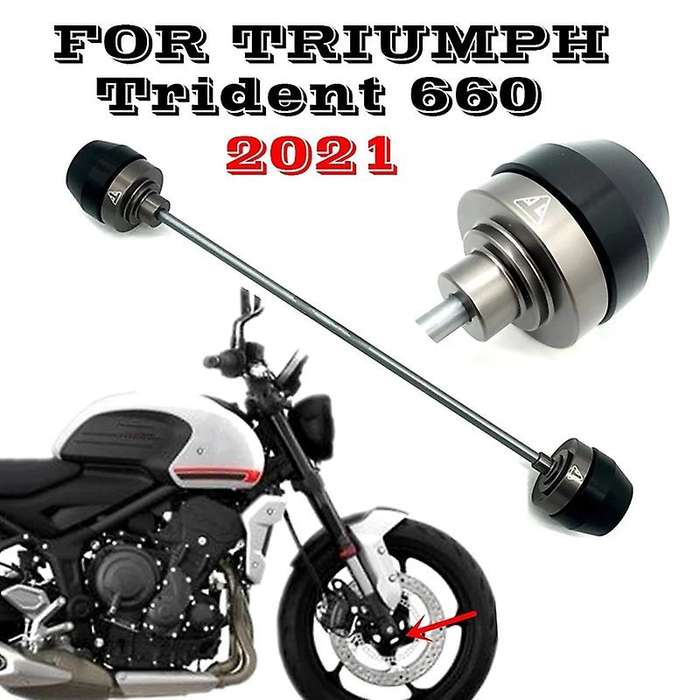 Motorcycle Front Axle Front Fork Collision Slider Wheel Protection Axle Block for Trident 660 2021