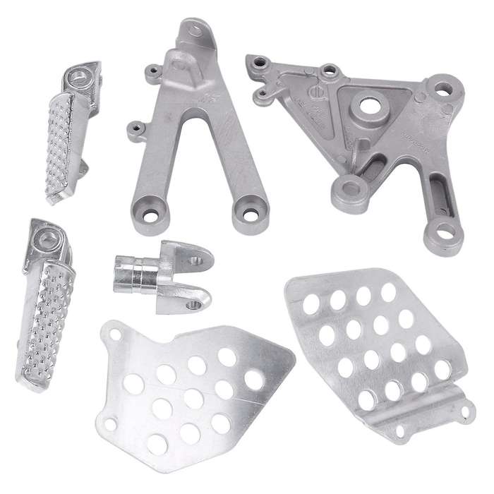 Motorcycle Front Footrest Foot Pegs for 600RR 600 RR 2003-2006 2004 2005-Silver