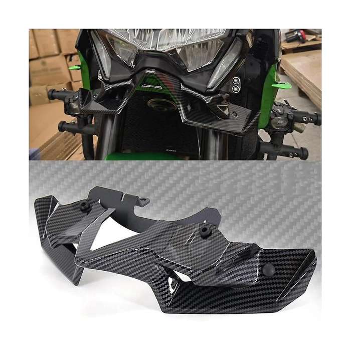 Motorcycle Front Spoiler Winglet Aerodynamic Wing Kit Spoiler for Z900 2020 2021 22(carbon Fiber Pat