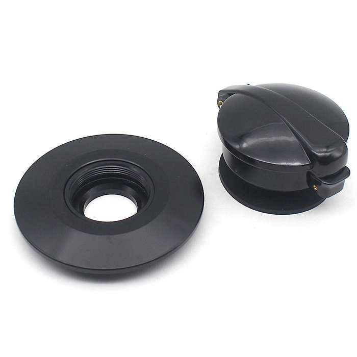 Motorcycle Fuel Filler Door Cover Gas Fuel Tank Cap Cover Suit for  R9T 2014-2018(Black)