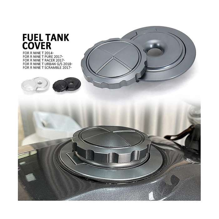 Motorcycle Fuel Tank Cap Cover Guard Protector for R Ninet Pure Rninet R Ninet Urban (silver)