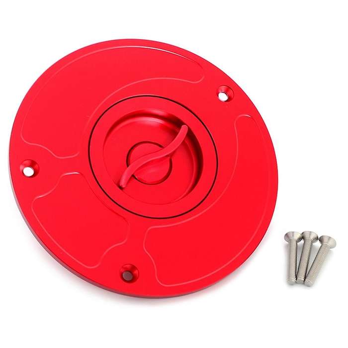 Motorcycle Fuel Tank Gas Cap Cover Keyless CNC Fuel Tank Cap for Motorcycle CB900F 1000RR VTR1000(Re