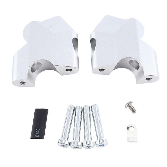 Motorcycle Handlebar Riser Drag Handle Bar Clamp Extend Adapter for Desert X Desertx 2022 2023-(silv