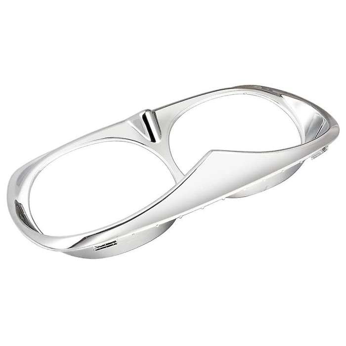 Motorcycle Head Light Lamp Dual Headlight Trim Cover Bezel for Road Glide FLTR 1998-2013,Chrome