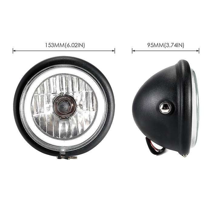 Motorcycle Headlights for Retro Prince Cruise Cars 6-Inch Circular Universal LED Headlight