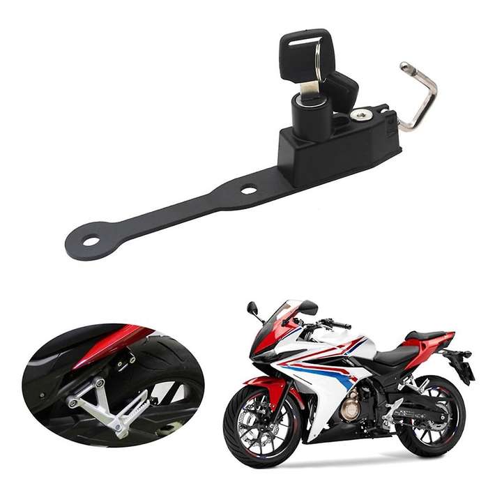 Motorcycle Helmet Lock Side Anti-theft Security with 2 Keys for Cb750 23- Cbr400r Cbr500r Cbr650f C