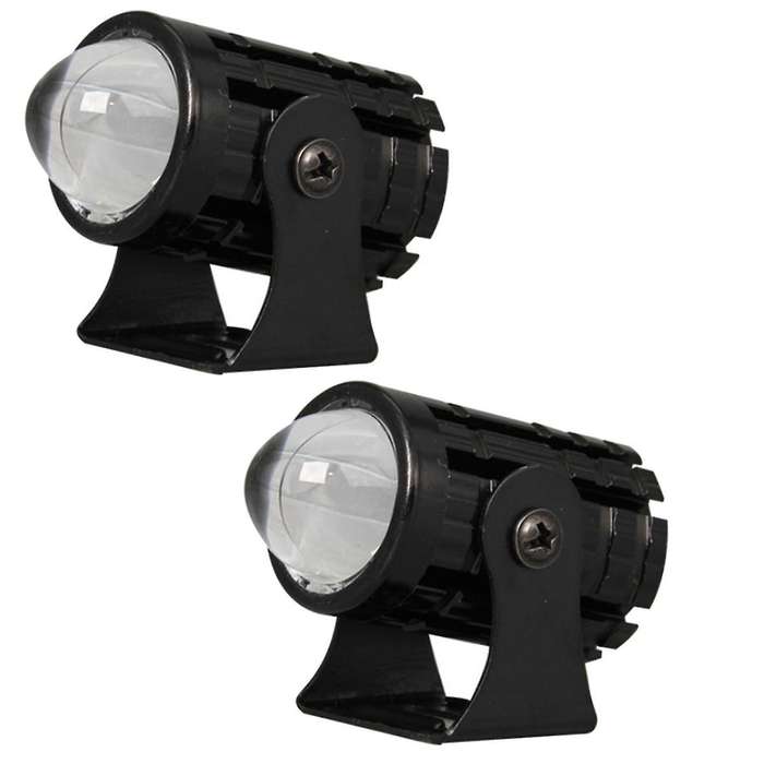 Motorcycle High Power Lens Spotlight 6000K LED Dual Color External Spotlights 8-80V Headlights with