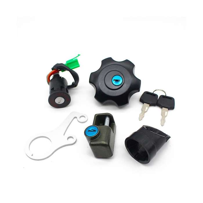 Motorcycle Ignition Key Switch Fuel Gas Cap Lock Kit for Drz400 -z400sm 37101-29812 44200-29820