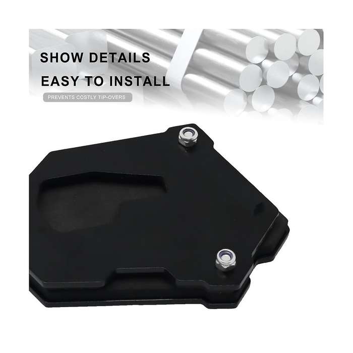 Motorcycle Kickstand Foot Side Stand Extension Pad Support Plate for Klr 650 Klr650 2021 2022(black