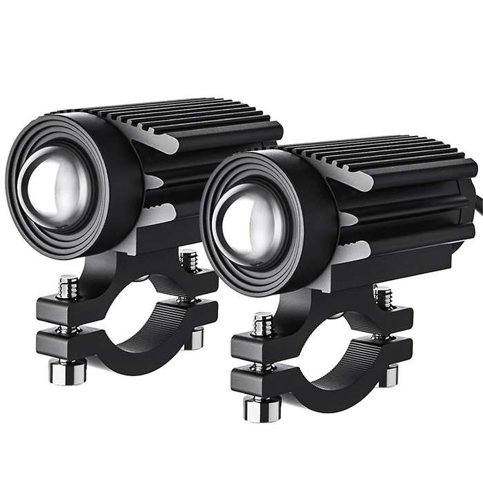 Motorcycle Led Headlight Projector Lens Dual Color Car Atv Mini Fog Light Auxiliary Spotlight for S